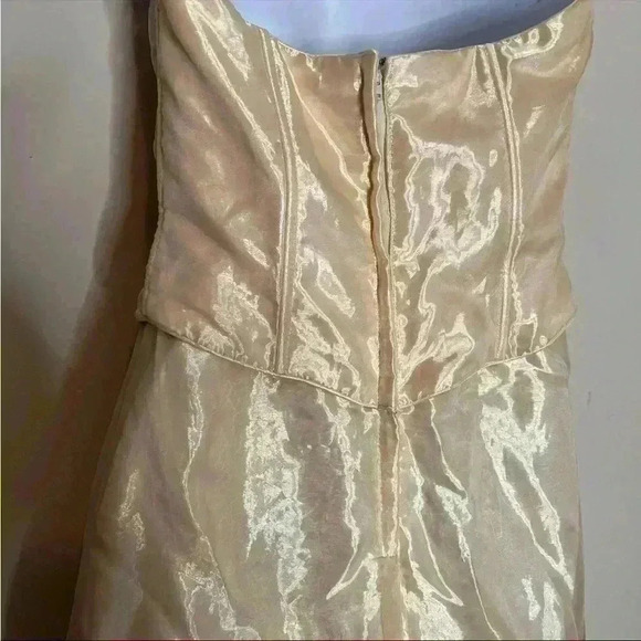 Vintage Fairycore Princess Coquette Embroidered Corset Prom Dress 8 Made In USA - Picture 10 of 15